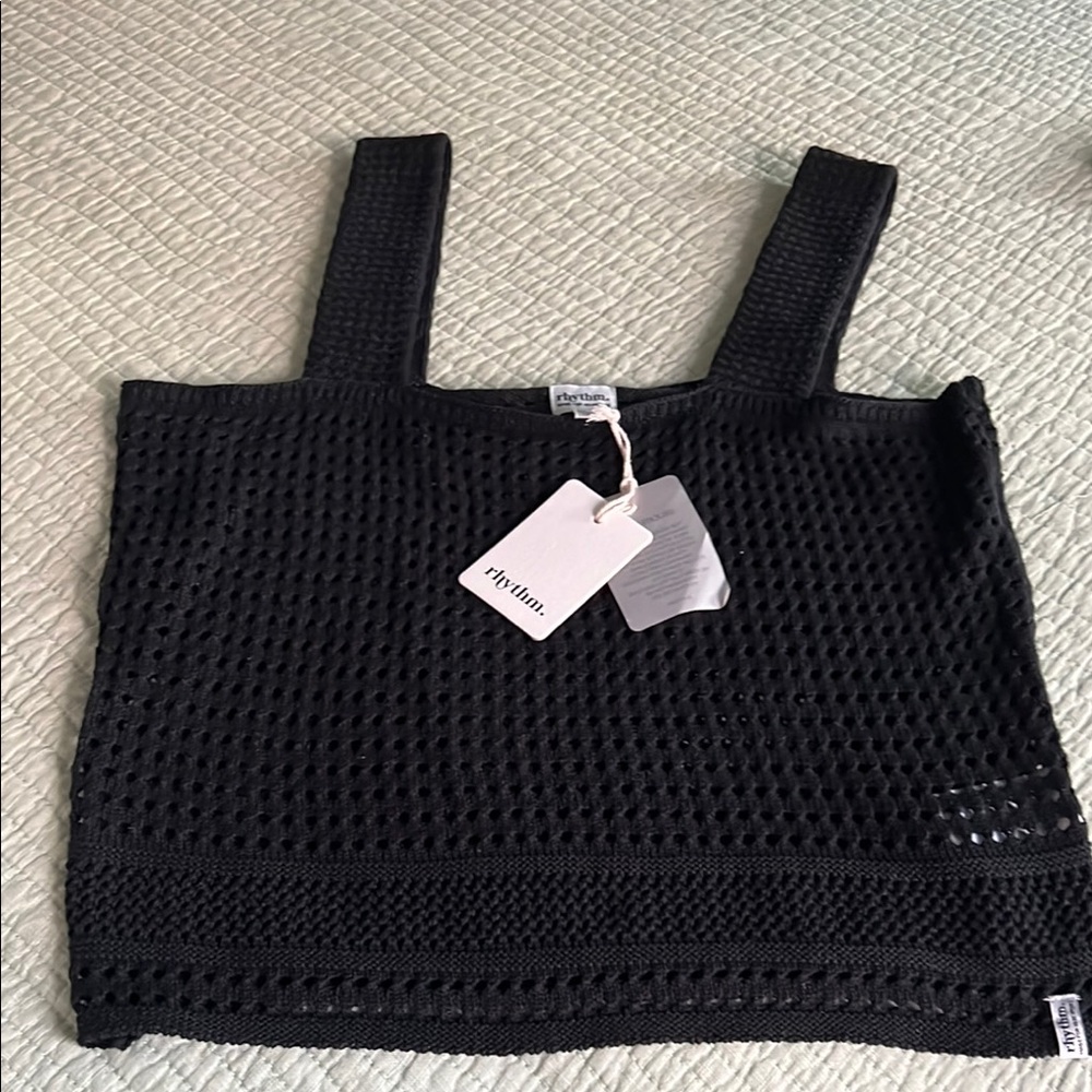 Rhythm Black crochet top - Picture 6 of 7